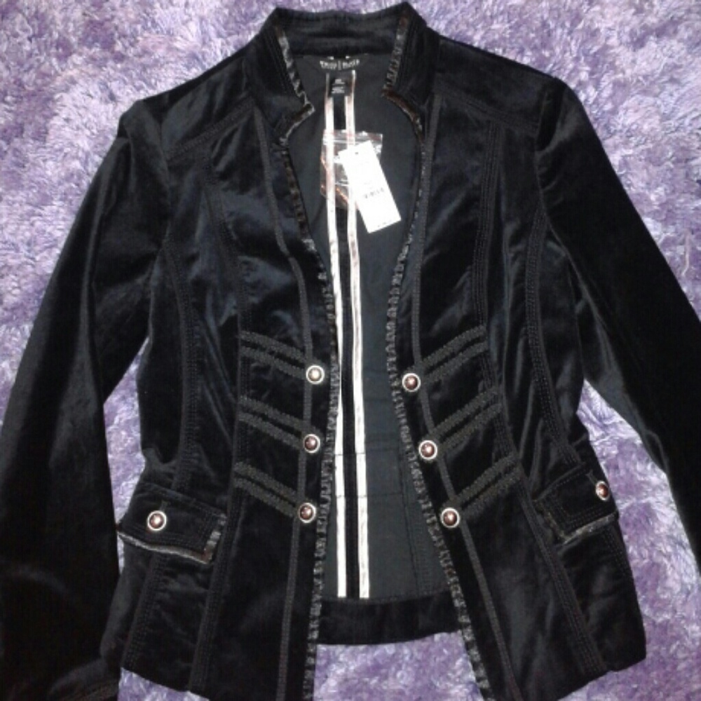 Velvet military jacket